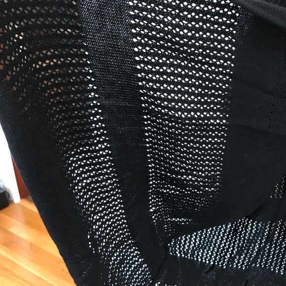 WOMAN WITHIN 100% Cotton Knit Cardigan Tie Neck Black Top Women’s Plus Size 4X - Picture 5 of 16